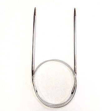 Кругові спиці 4,5 мм на тросі в силіконі 80 см, металеві