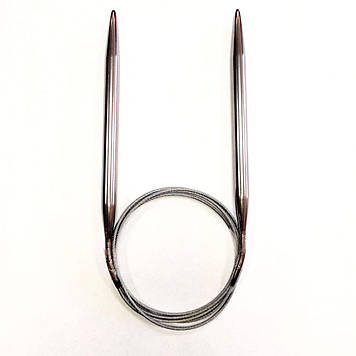 Кругові спиці 8,0 мм на тросі в силіконі 120 см, металеві