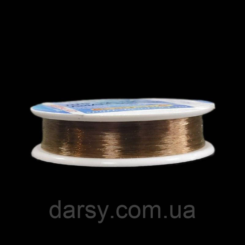 Волосінь (ліска) мононитка довжина 100 м, діаметр 0,15 мм колір коричневий, фото 1