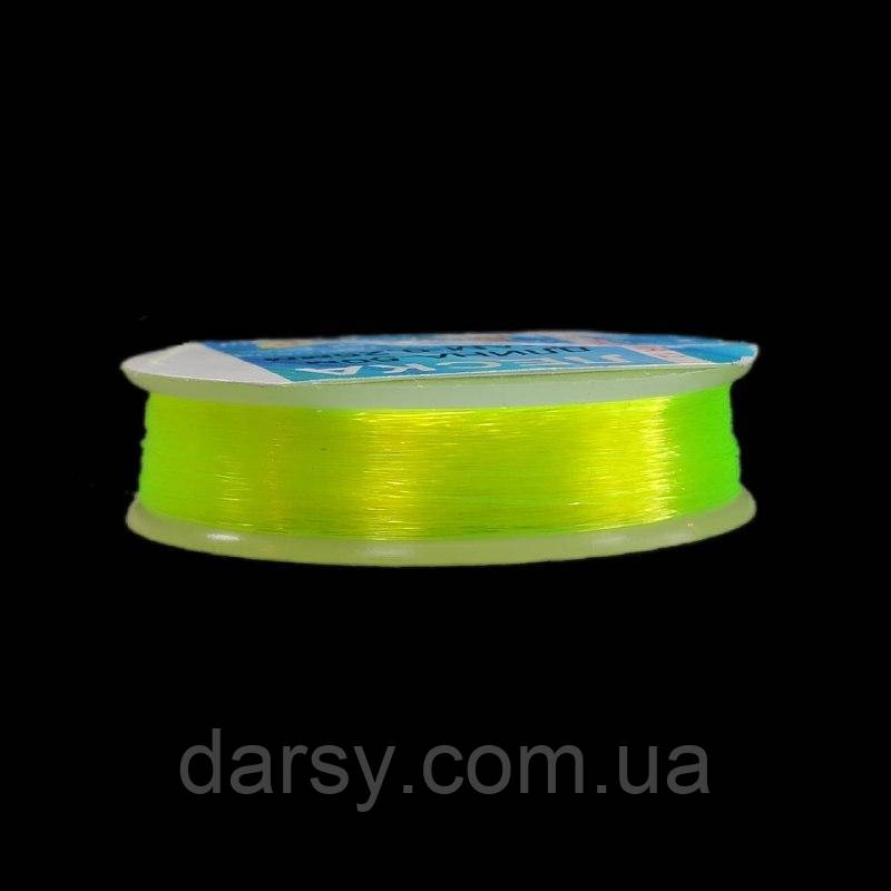 Волосінь (ліска)  мононитка довжина 80 м, діаметр 0,2 мм колір яскраво-зелений, фото 1