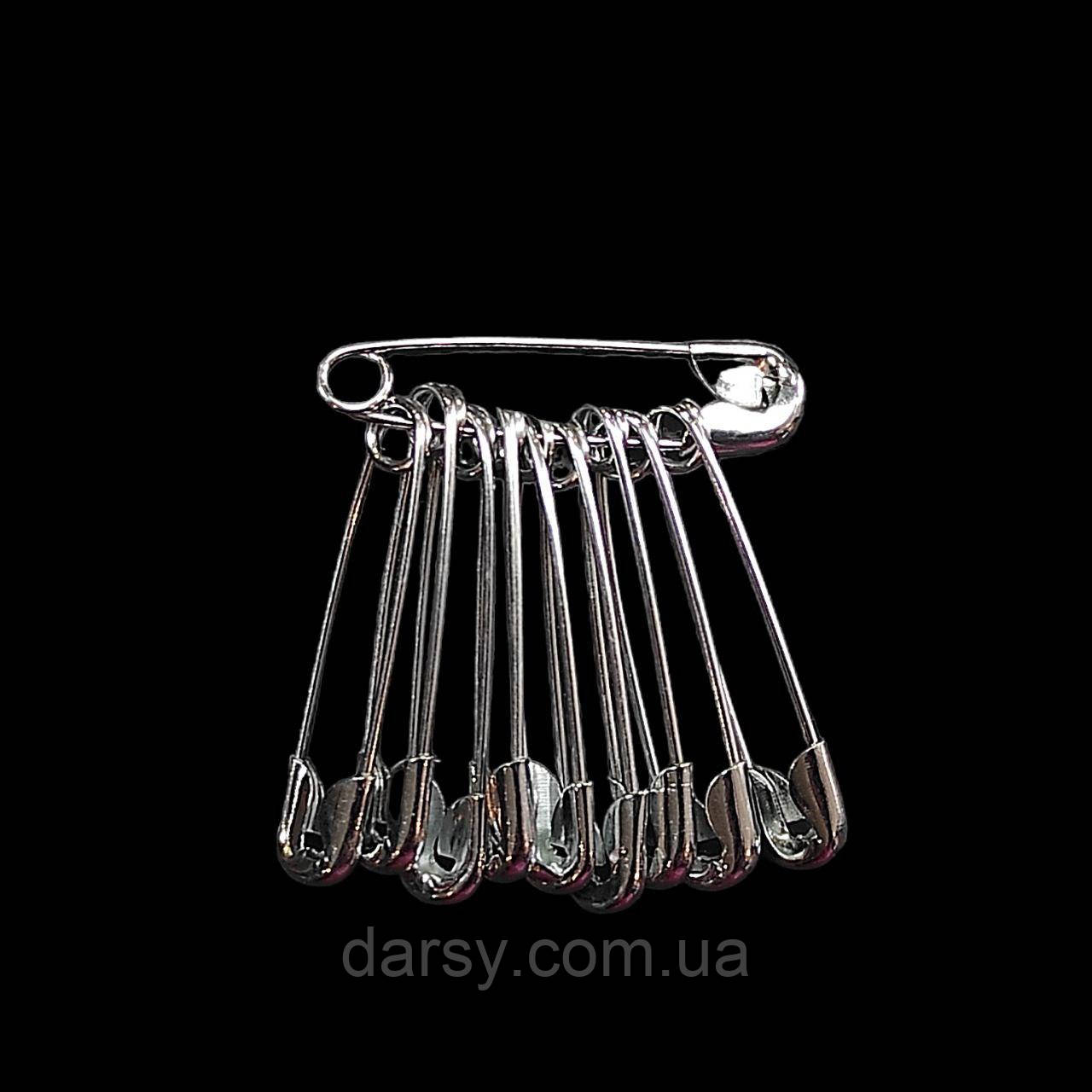 Булавки англійські 20 мм, срібло, фото 1