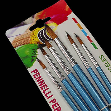 Набір пензликів круглих 6 шт.