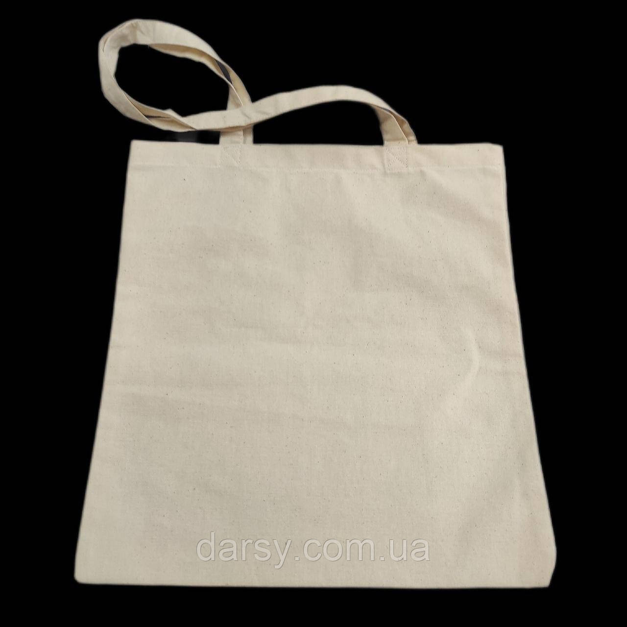 Шопер щільний натуральна бавовна 41х37 см еко-сумка, фото 1