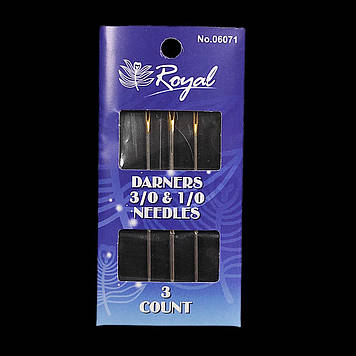 Голки ручні NEEDLES 3 шт, 3/0 та 1/0