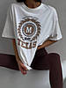 Стильна футболка з якісним принтом TEXAS з натуральної бавовни білий, фото 2