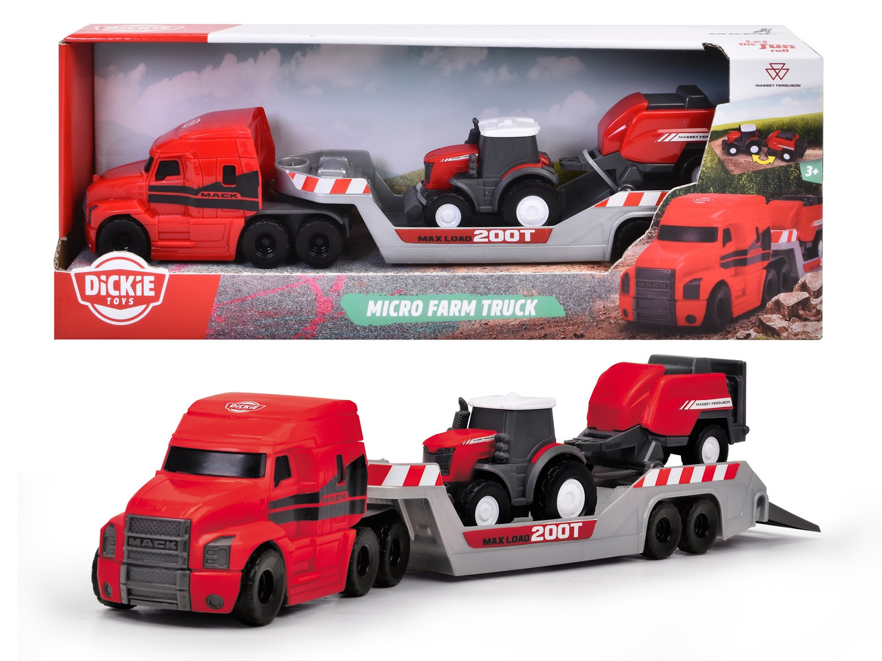 Ігровий набір Dickie Toys Месі Фергюсон Перевізник фермерської техніки 32см (3735004)