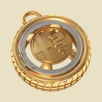 Брелок золотой для автомобильных ключей Alfa Romeo, БК0003-ЗЛ