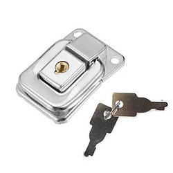 Замок із ключем А014 срібло