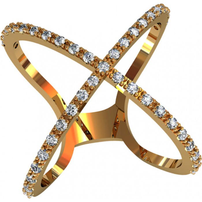 Кольцо золото 585 проба женское 211040-ЗЛ с фианитами (ID#1884523136 ...