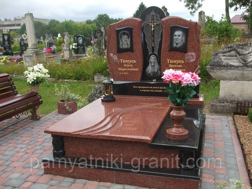 Купити пам’ятники подвійні з граніту (Образці No437)