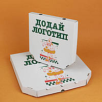 Печать на коробка под пиццу 32 см Срочная цветная печать на коробках малым тиражом