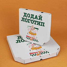Друк на коробках під піцу 32 см Терміновий кольоровий друк на коробках малим тиражем