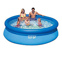 Надувной семейный круглый бассейн Intex Easy Set Pool 305х76 наливной 3853 л Blue