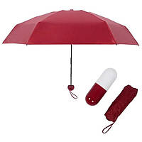 Capsule umbrella / Капсульный зонтик / Карманный зонтик / Зонт легкий. OH-532 Цвет: красный