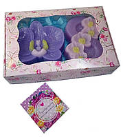 Подарочный набор из мыла ручной работы 8 марта в виде 8-ки с орхидеей на Международный женский день