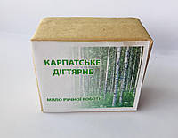 Мыло Карпатское Дегтярное ручной работы 100% натуральное фитомыло по рецепту Афонских монастырей 100 г.