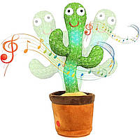 Танцующий поющий Кактус интерактивная игрушка повторюшка в горшке 5 в 1 со звуковыми эффектами и разноцветной