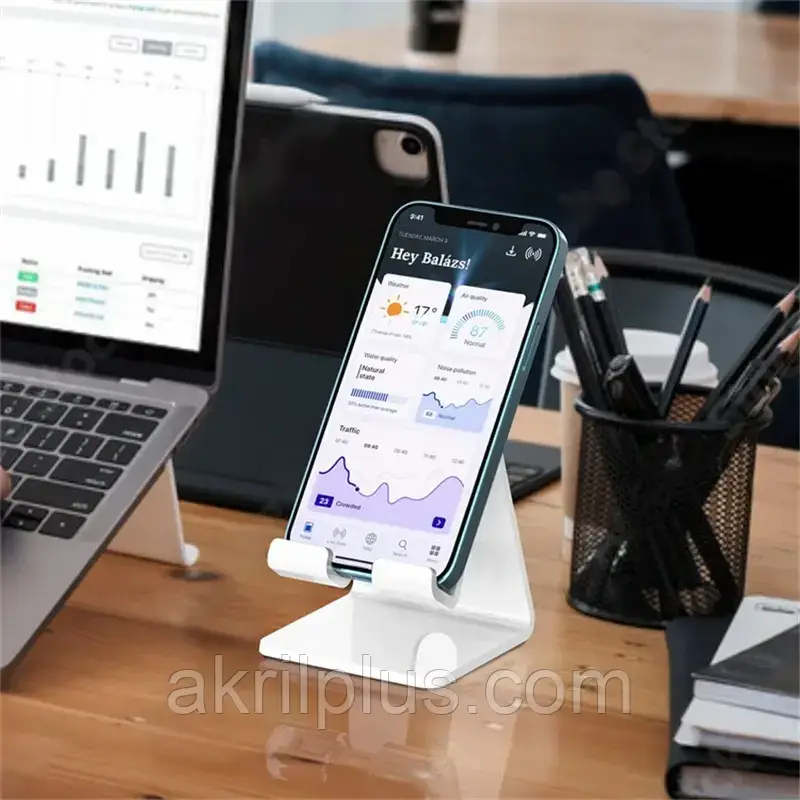 Підставка тримач для смартфону білий, фото 1