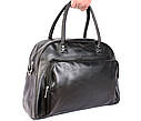 Дорожня сумка зі штучної шкіри 30302 чорна, фото 2
