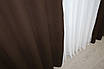 Комплект (2шт. 1х2,5м.) штор із тканини мікровелюр Petek. Колір венге. Код 748ш 39-600, фото 7