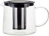 Чайник скляний заварювальний Kamille 600мл buuba buuba   зі знімним ситечком (0776s), фото 2