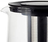 Чайник скляний заварювальний Kamille 600мл buuba buuba   зі знімним ситечком (0776s), фото 3