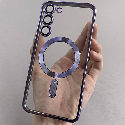 Чохол для Samsung Galaxy S23 Plus чохол з магсейф із захистом камери на телефон самсунг с23 плюс бузковий h3b, фото 1