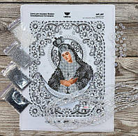 А4Р_627 Остробрамская икона Божией Матери в хрустале, набор для вышивки бисером иконы