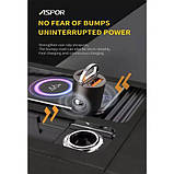 Автомобільний зарядний пристрій Aspor A908 Mini Metal (USB/USB-C/4.8A/30W)- графітовий, фото 4