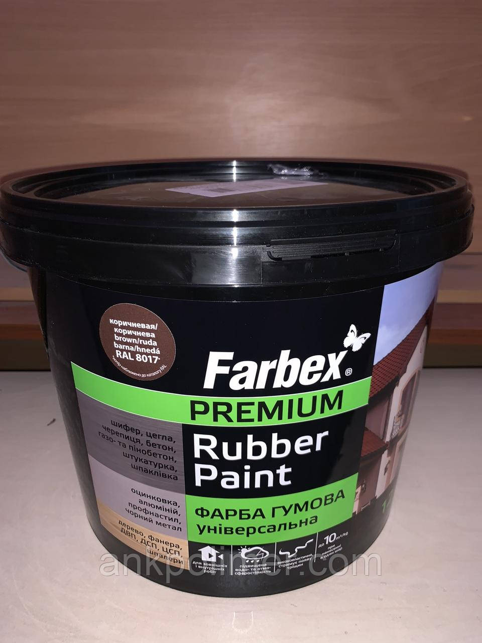 ГОДИНОВА КРАСКА ТМ "FARBEX" ДЛЯ ОЦІНКОВКИ (НО МЕТАЛУ, БЕТОНА, ДЕРЕВУ І Т.Д.) Коричнева, RAL 8017