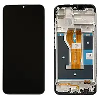 Дисплей для Realme C11 2021/C20/C20A/C21/Narzo 50i модуль у зборі з рамкою (екран та сенсор), чорний, оригінал