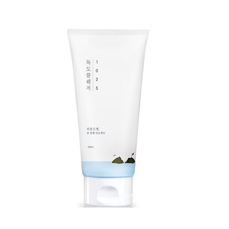 Уцінка (м'ята коробка)! М'яка пінка для вмивання Round Lab Dokdo Cleanser 150 мл