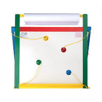 Дошка магнітна настільна для малювання крейдою та фломастером+рулон паперу і магніти M409