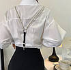 Підтяжки пасок жіночі з перлами та стразами чорний ремінь-підтяжки на спідницю шорти штани, фото 3
