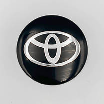 Наклейки на ковпачки заглушки в диски TOYOTA (Тойота) 56 мм Чорні 4 шт, фото 4