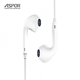 Навушники з мікрофоном Aspor A215- білий, фото 4