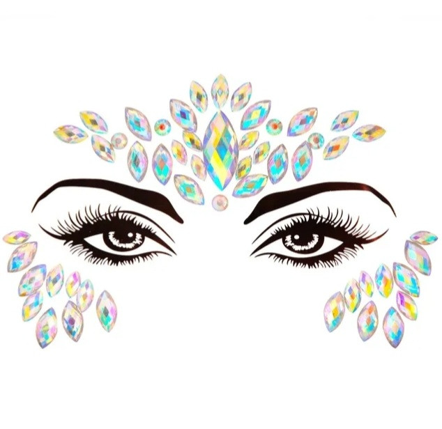 Стрази для обличчя камені one size різнобарвний, фото 1