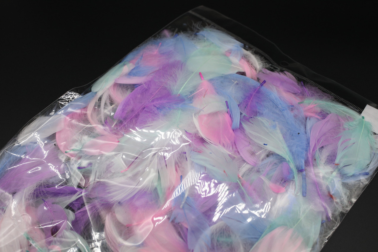 Наповнювач декоративний "Пір'я" . Колір кольоровий. 10грам, фото 1