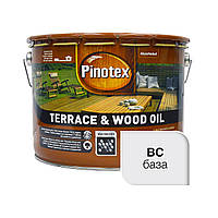 Масло для обработки дерева Pinotex Terrace & Wood Oil атмосферостойкое, бесцветное, BC, 10 л.