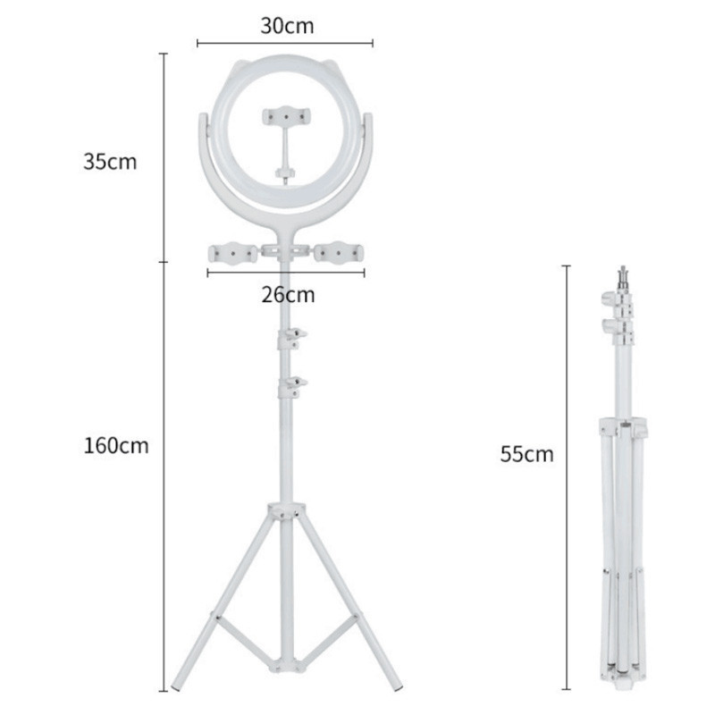 REMAX кольцевая LED лампа 30 см (светодиодная, пульт, штатив 168см, кольцевой свет) - фото 5 - id-p1862523538