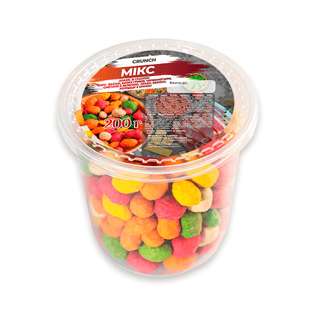Кранч "Мікс", вага 200г. (упаковка 12 шт.), ТМ Amelia