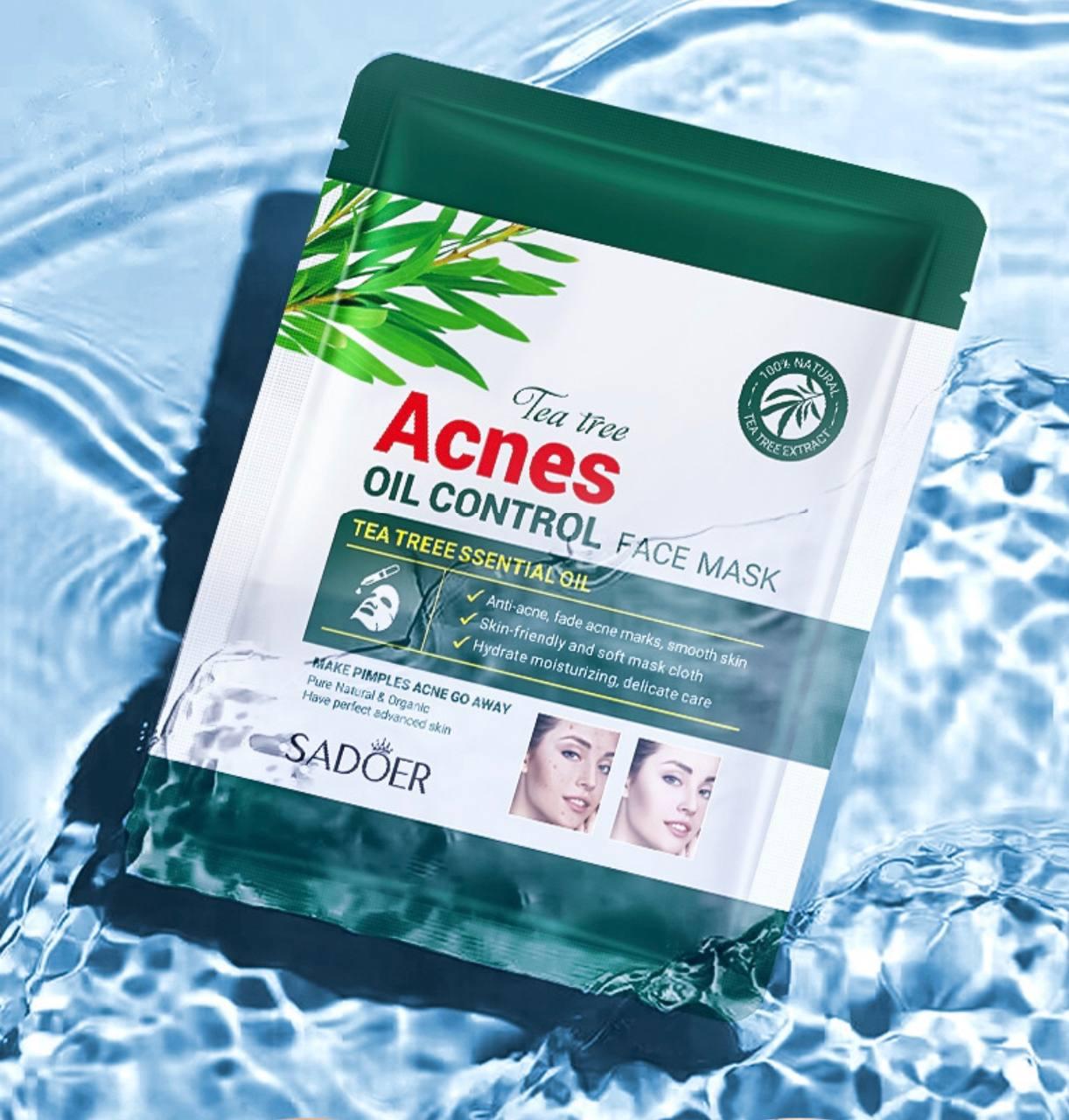 Тканинна маска для проблемної шкіри Sadoer  Acnes Oil Control Mask, 25 г, фото 1