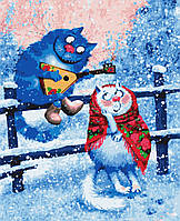 Картина по номерам синий кот Любовь-морковь 50 х 60 см Artissimo PNХ4658 dom-kazka