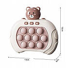 Інтерактивна дитяча іграшка Pop it PRO Finger Pressurt 4 режими з підсвічуванням Коричневий ведмедик, фото 9