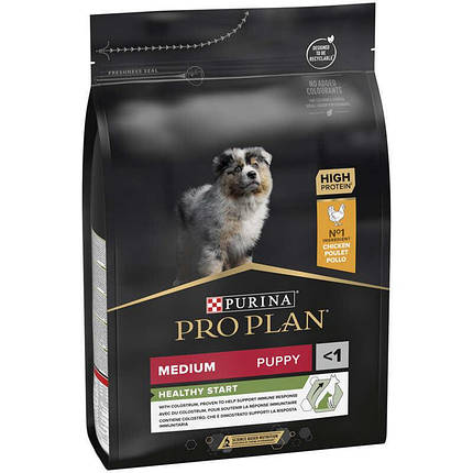 Purina Pro Plan Puppy Medium Chicken Сухий корм для цуценят собак середніх порід з куркою 3кг, фото 1