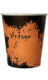 Склянка паперова одношарова "VINTAGE" 185 мл. 50 шт.