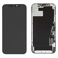 Дисплей для iPhone 12/12 Pro модуль в сборе (экран и сенсор), черный, OLED, OEM Hard, GK