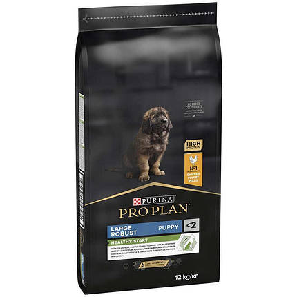 Purina Pro Plan Puppy Large Robust Chicken Сухий корм для цуценят собак великих порід з куркою 12кг, фото 1