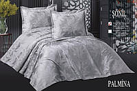 Жакардове покривало з наволочками Тм Palmina 240х260 Sonil колір сірий