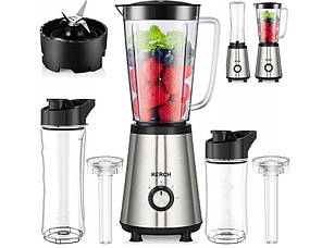 Блендер глечиковий Kerch MIXGO SB800 800W з охолоджувальними картриджами Сріблястий